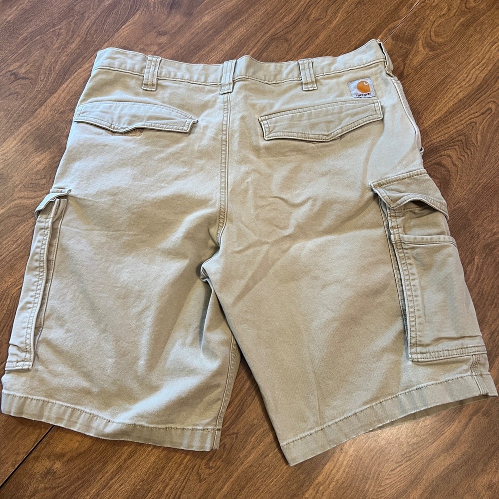 Carhartt Mens 36 Relaxed Fit Cargo Shorts Tan Canvas Utility Workwear 103542 - Picture 9 of 14